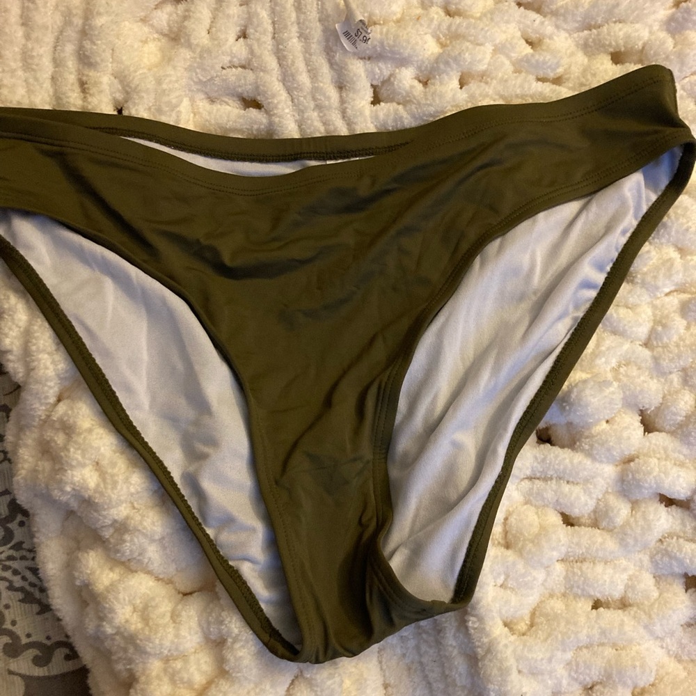 LookBook Hipster Swim Bottom Olive Green Size XXL